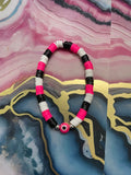 #30 Pink White & Black Eye Bracelet