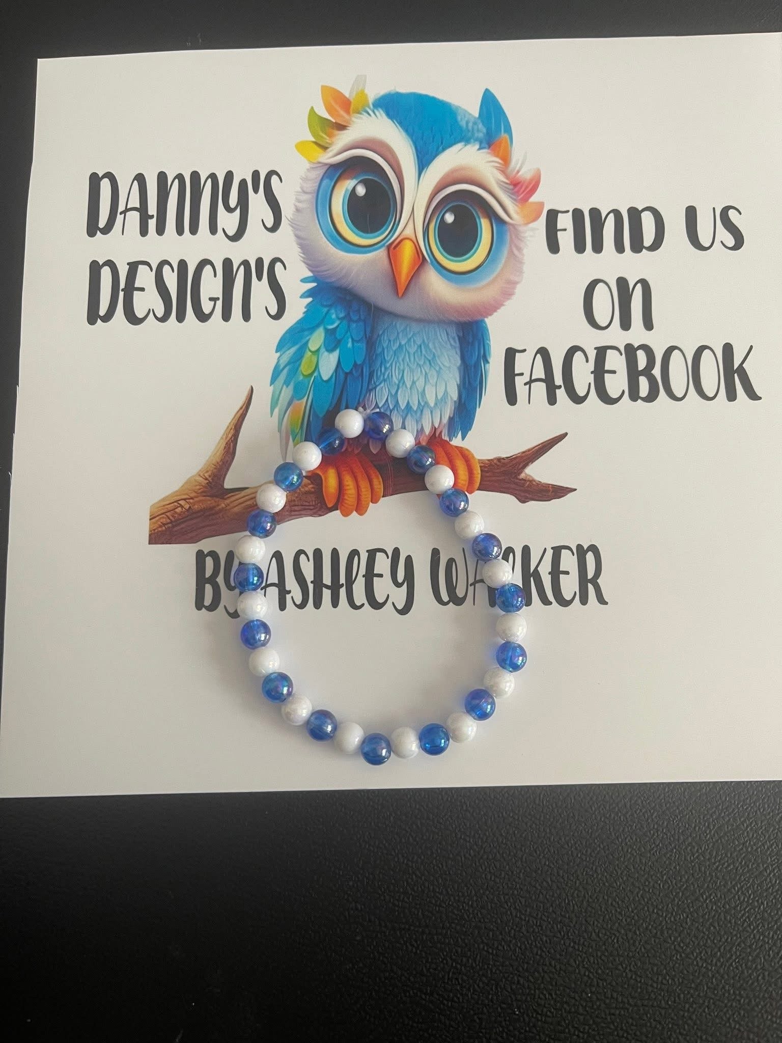 #112 Blue & White Bracelet