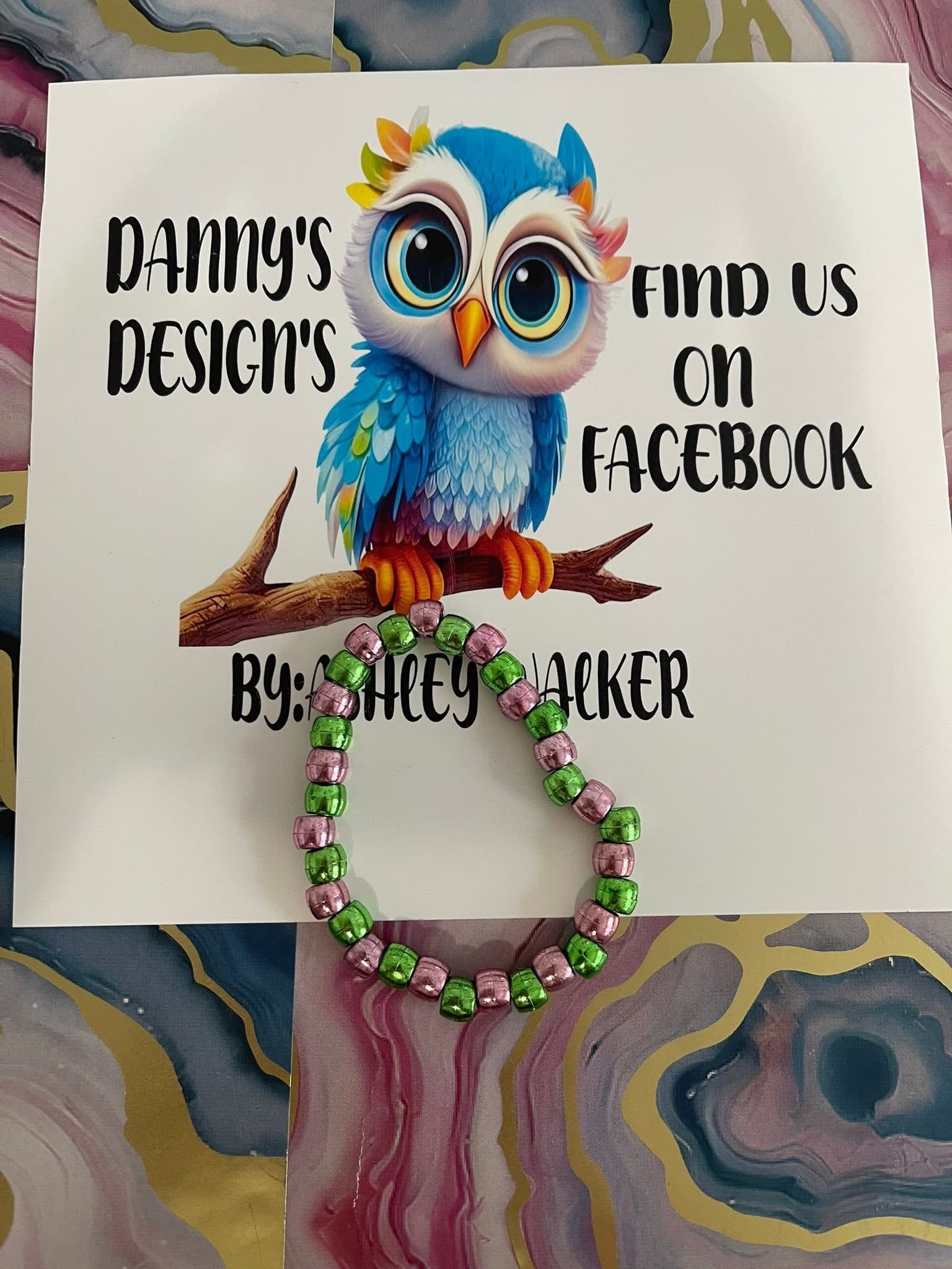 #88 Green & Pink Bracelet