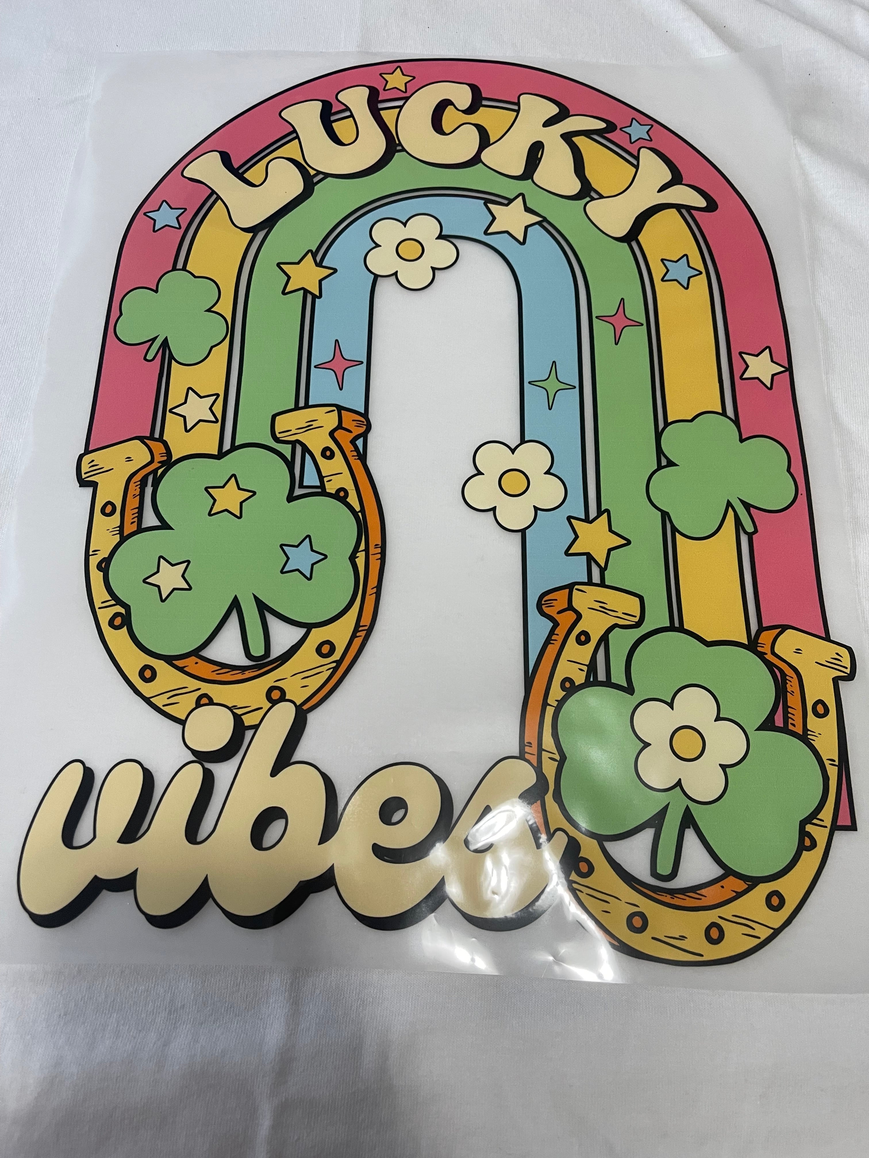 Lucky Vibes~~Dtf T-shirt Design