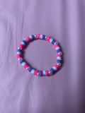 #186 Hot Pink,Mint & Purple Bracelet