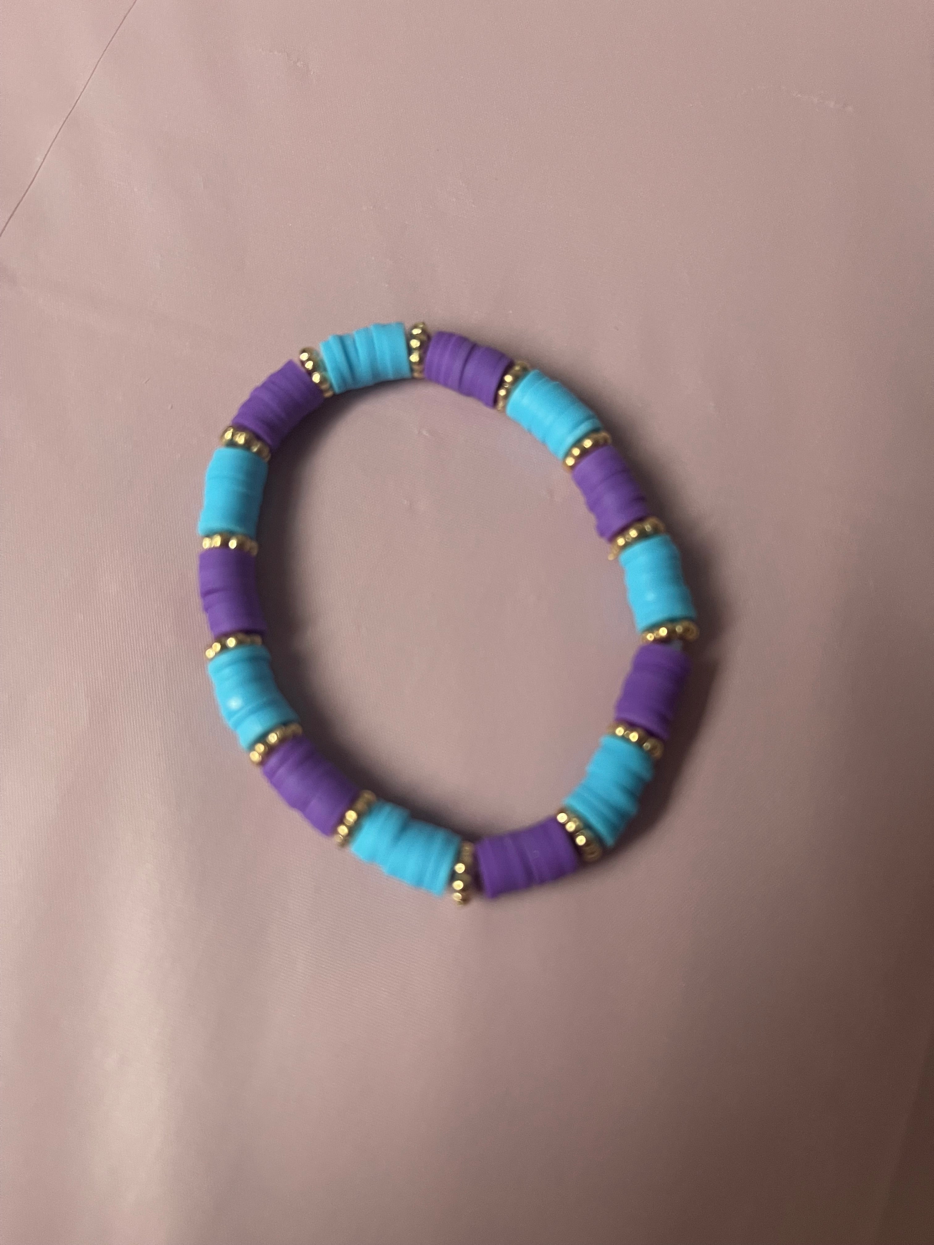 #212 Purple & Teal Blue Bracelet