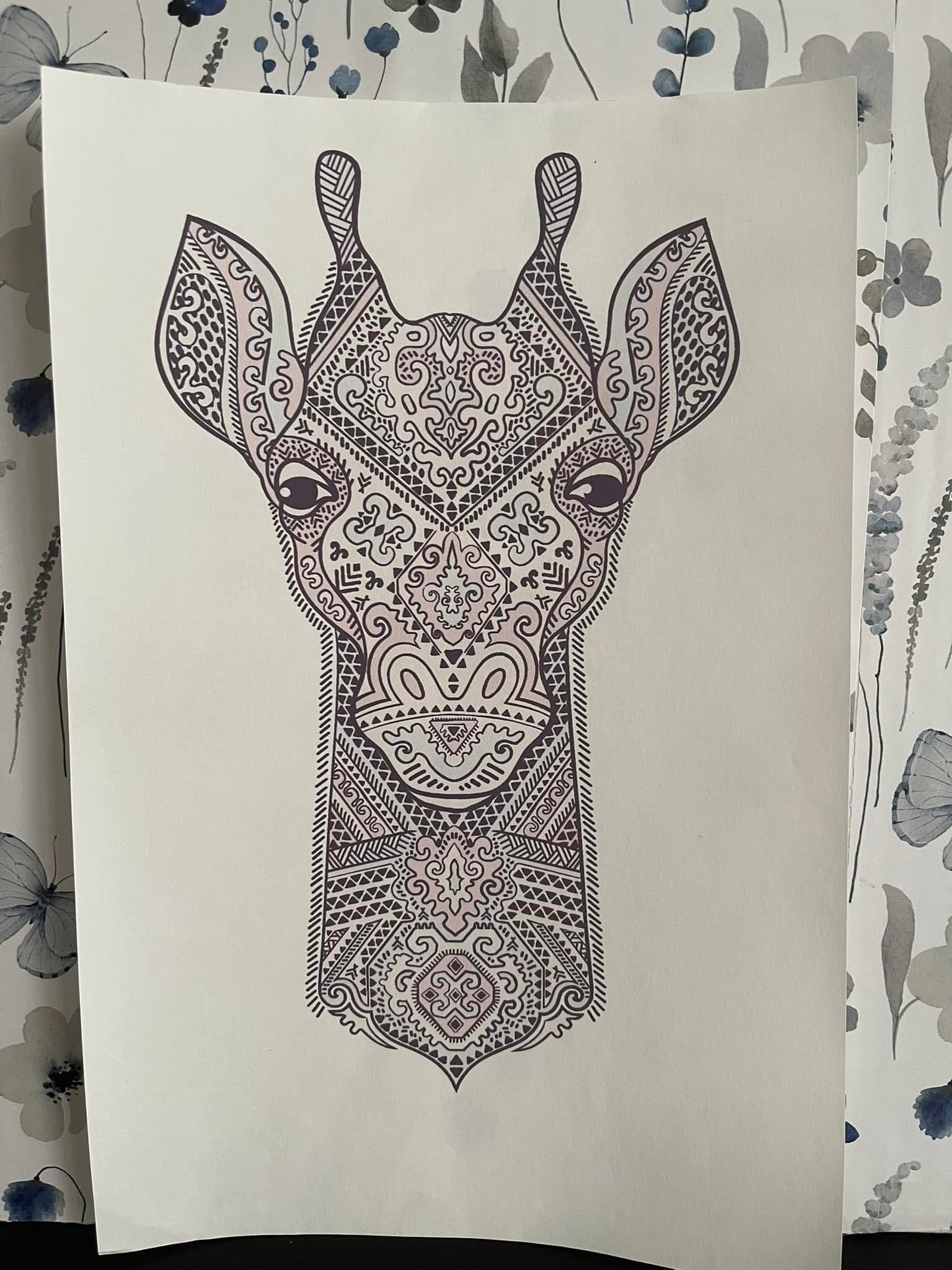 Giraffe~~Screen Print T-shirt Design