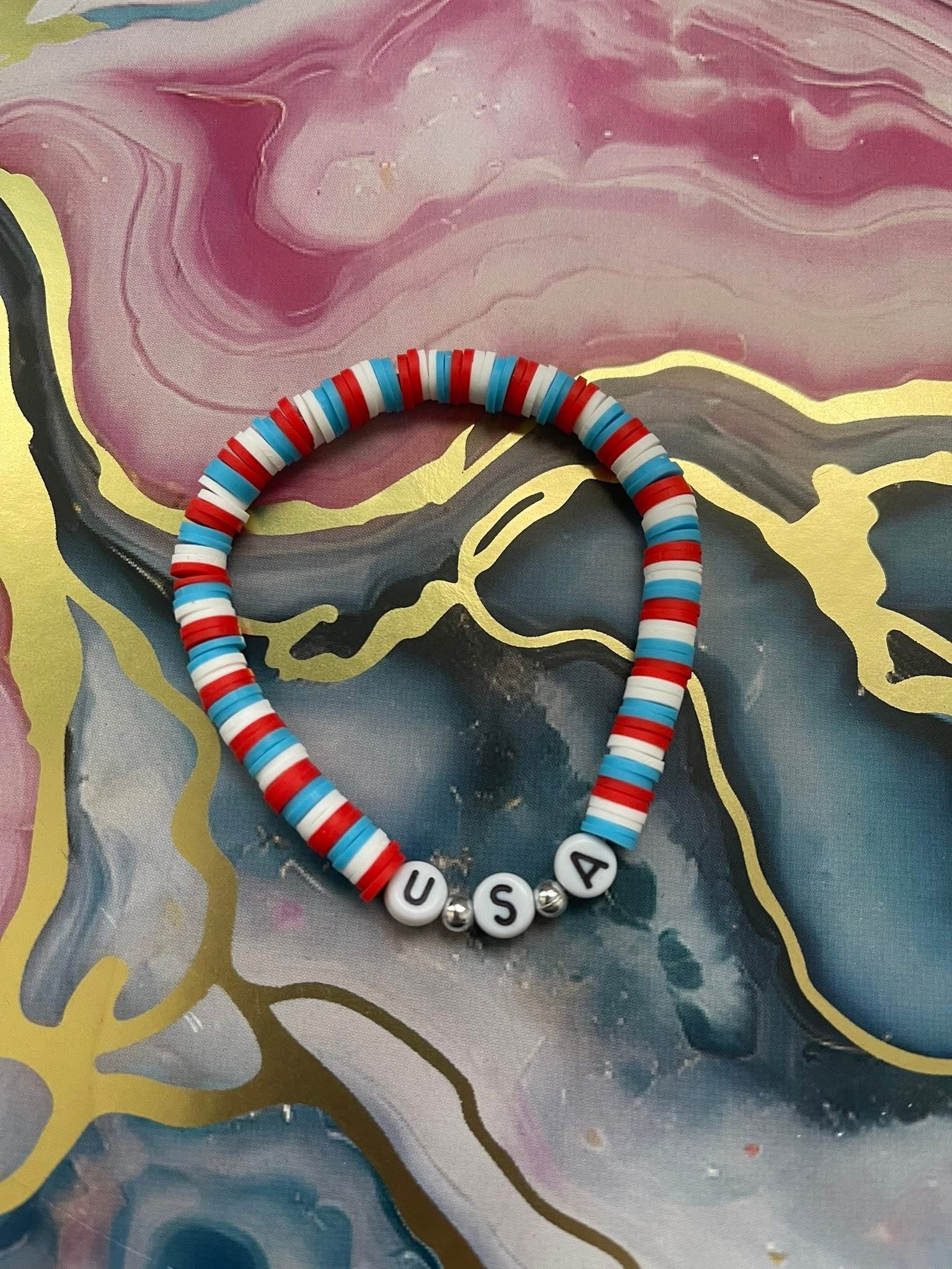 #20 USA Red,White & Blue Bracelet