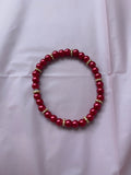 #71 Christmas Red & Gold Bracelet