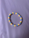 #214 Peach,Yellow & Blue Bracelet