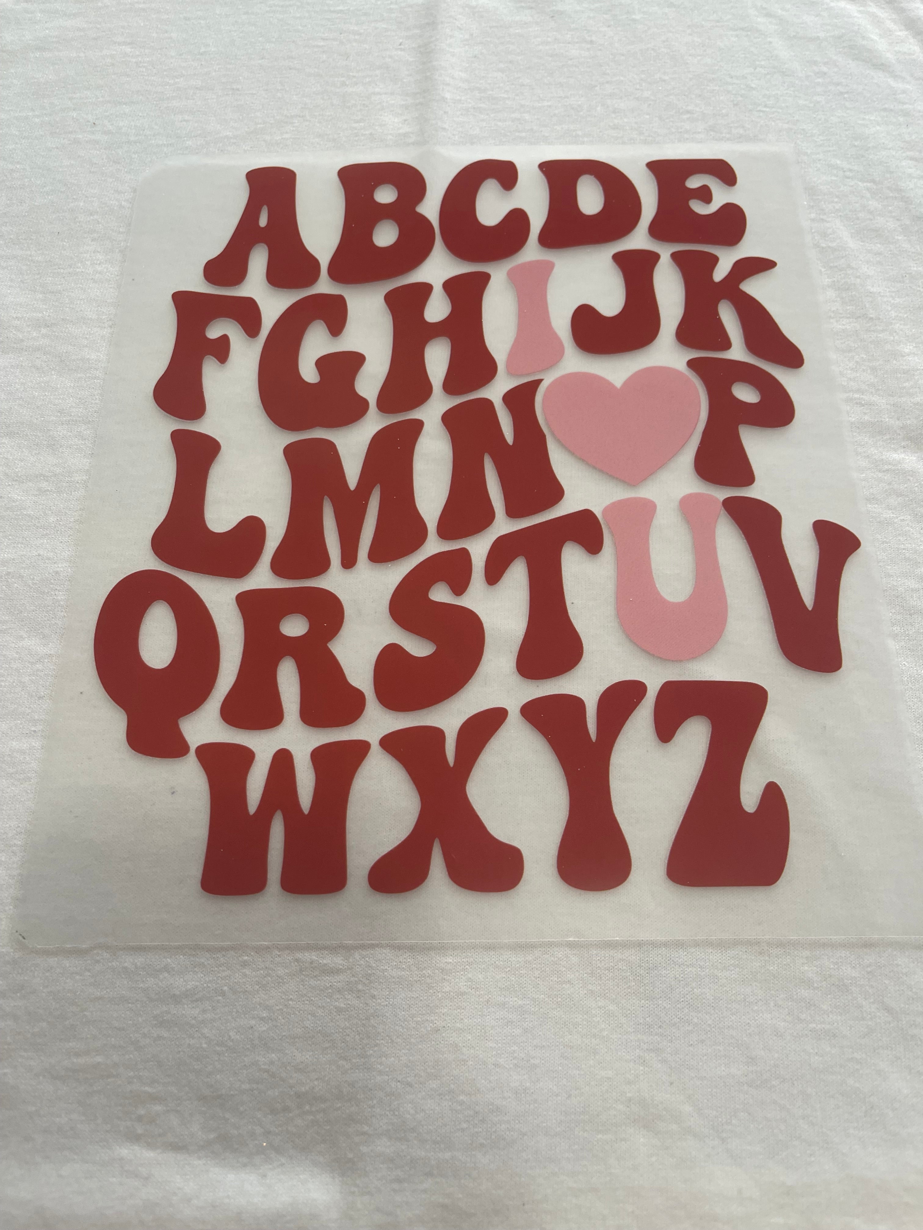 ABC I Love You Valentine~~Dtf t-shirt
