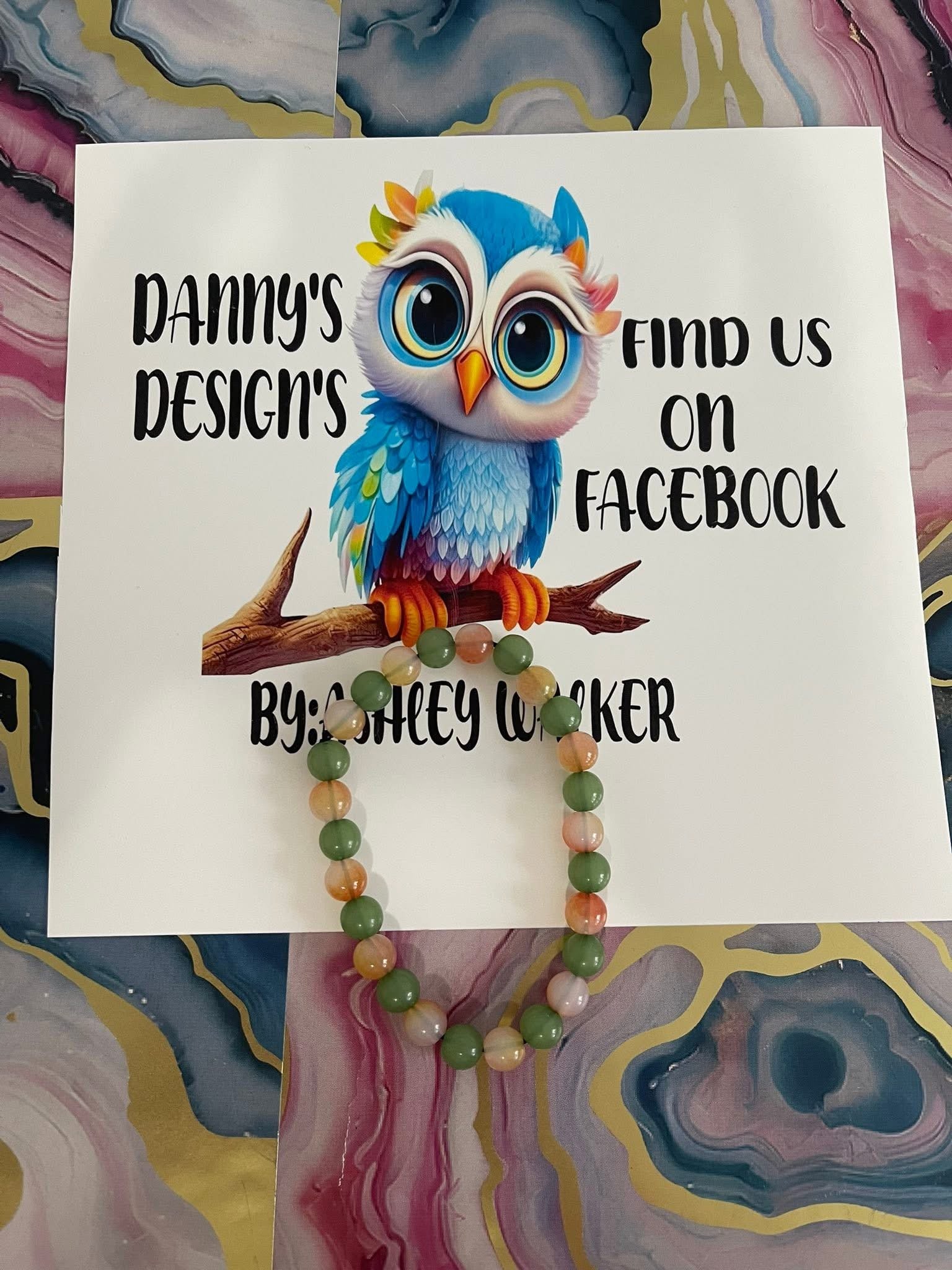 #161 Forest Green & Orange Bracelet