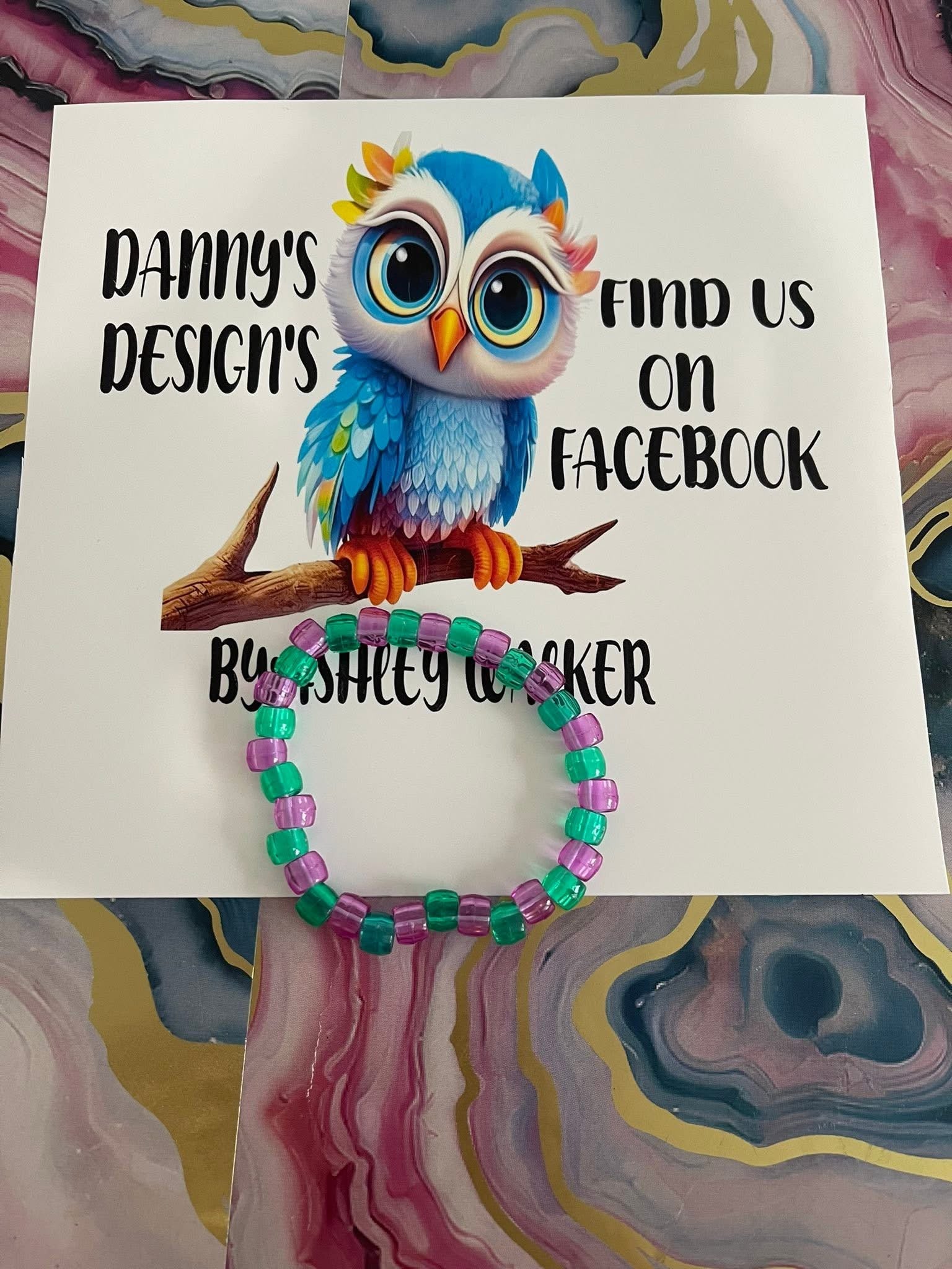 #55 Green & Purple Bracelet