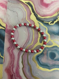 #124 Red & Silver Bracelet