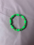#200 Green Flowers Bracelet
