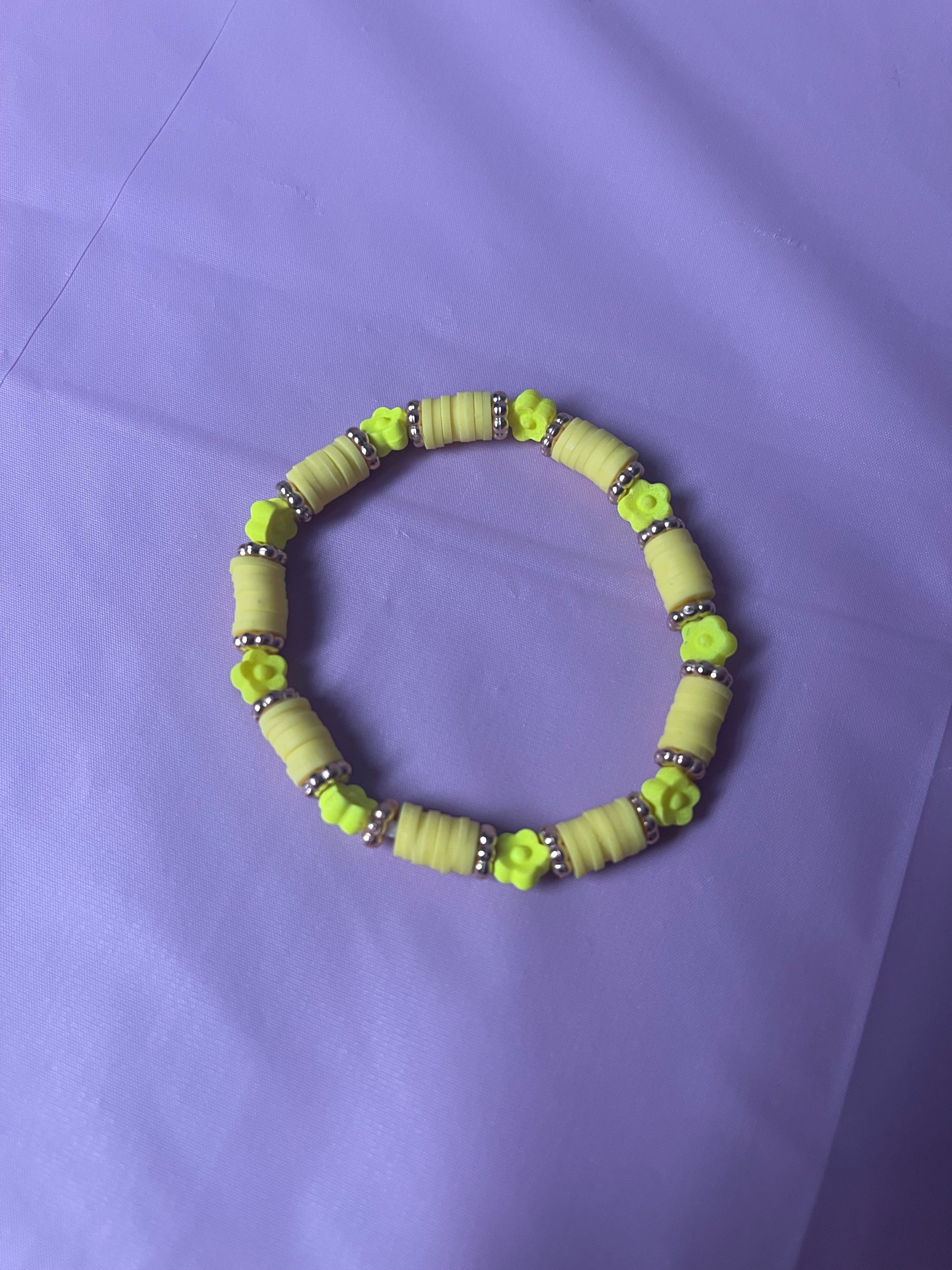 #204 Yellow Flowers Bracelet