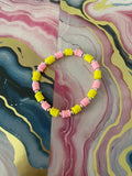 #16 Baby Pink & Yellow Bracelet