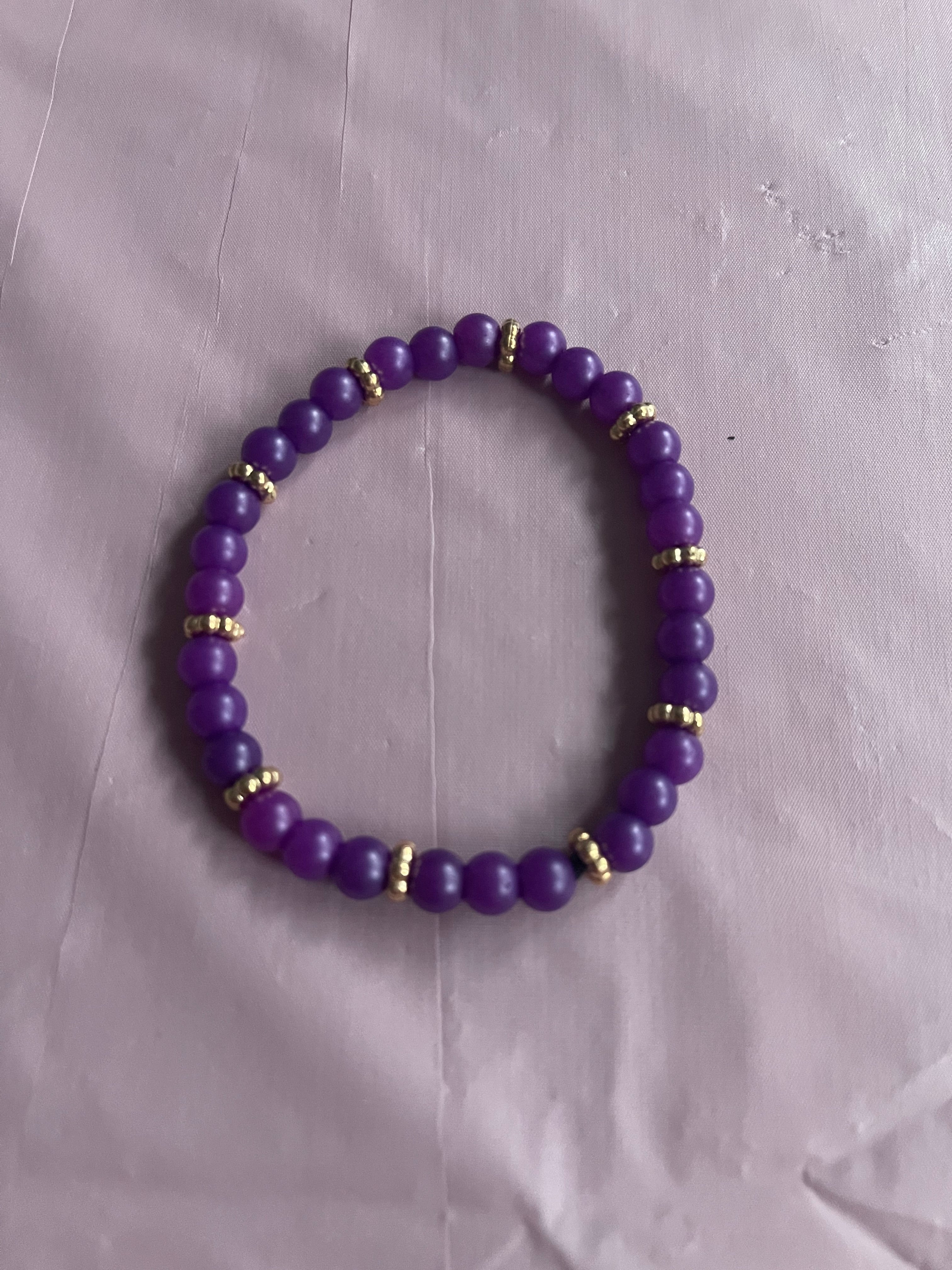 #139 Purple & Gold Bracelet