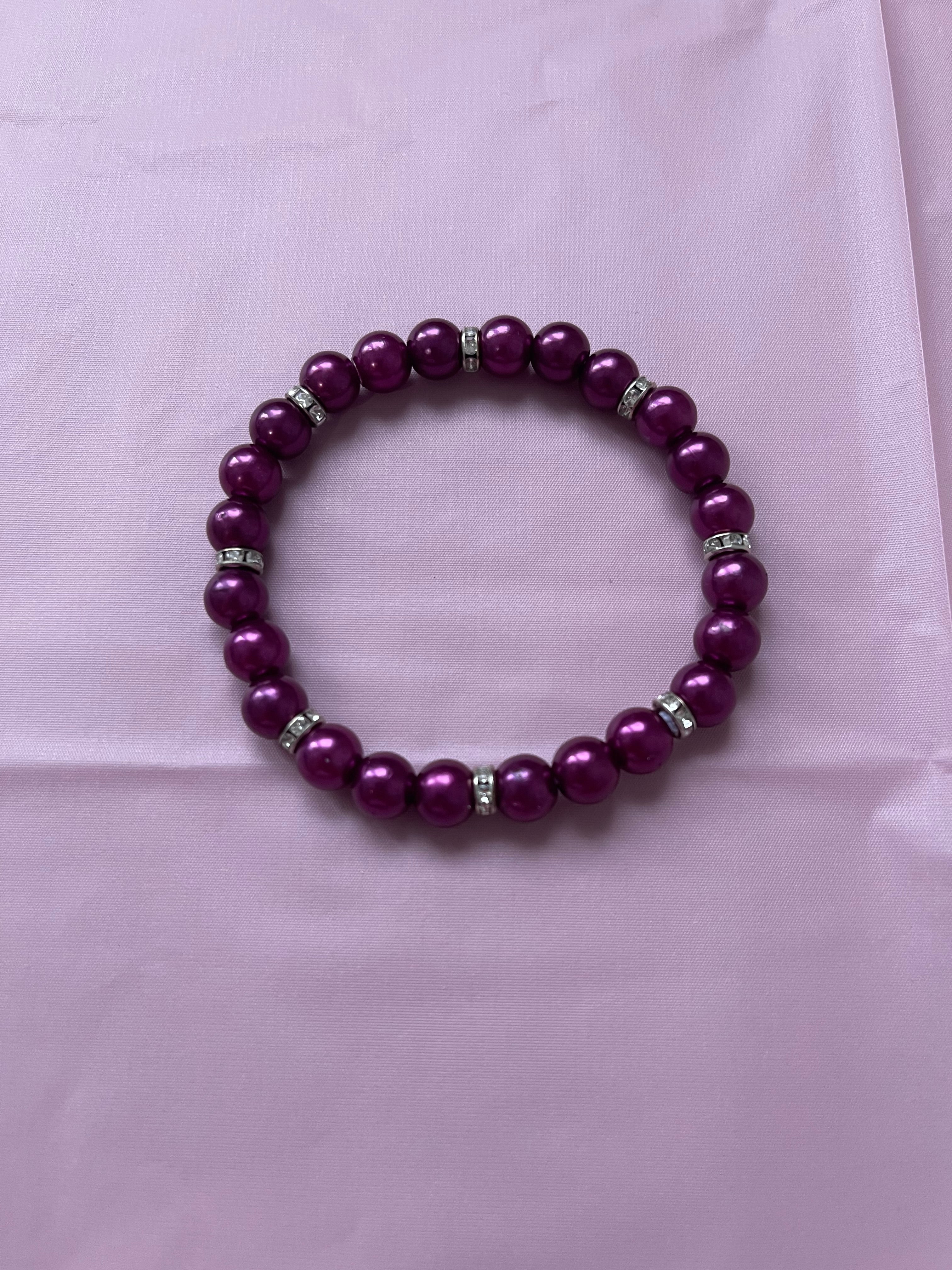 #52 Purple & Silver Bracelet