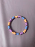 #221 Peach,Blue & Violet Bracelet