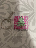 #39 Merry Christmas Tree~~Keychain