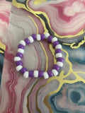 #97 White & Purple Bracelet