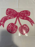 Pink Cherry Bows~~Dtf T-shirt Design