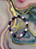 #26 Purple Black & White Eye Bracelet