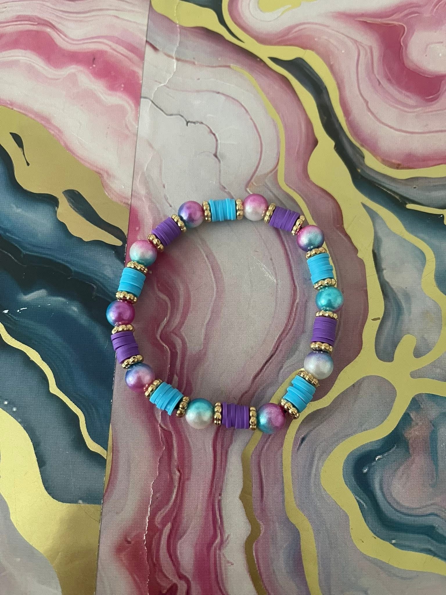 #08 Purple & Teal Bracelet