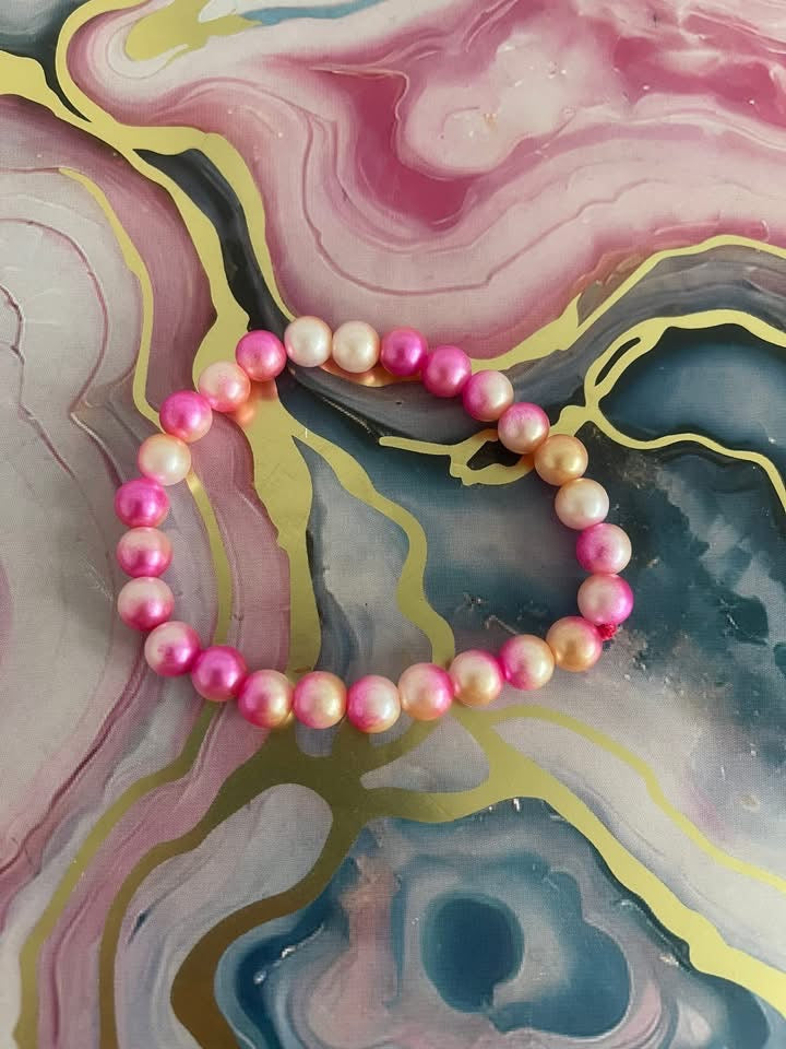 #47 Pink Pearls Bracelet