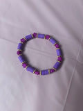 #203 Purple Flowers Bracelet