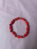 #201 Red Flowers Bracelet