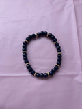 #102 Dark Blue & Gold Bracelet