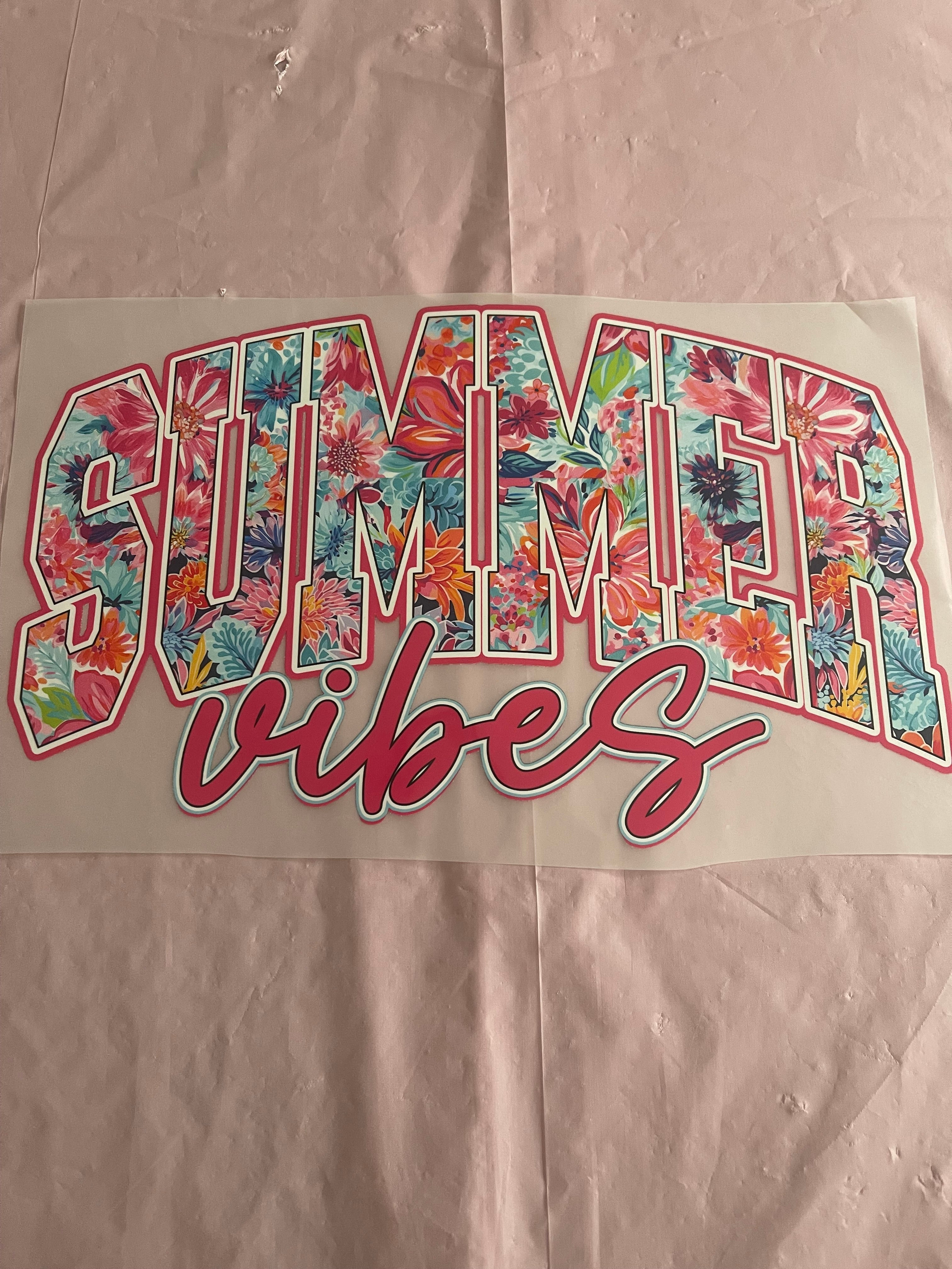 Summer Vibes~~Dtf T-shirt Design