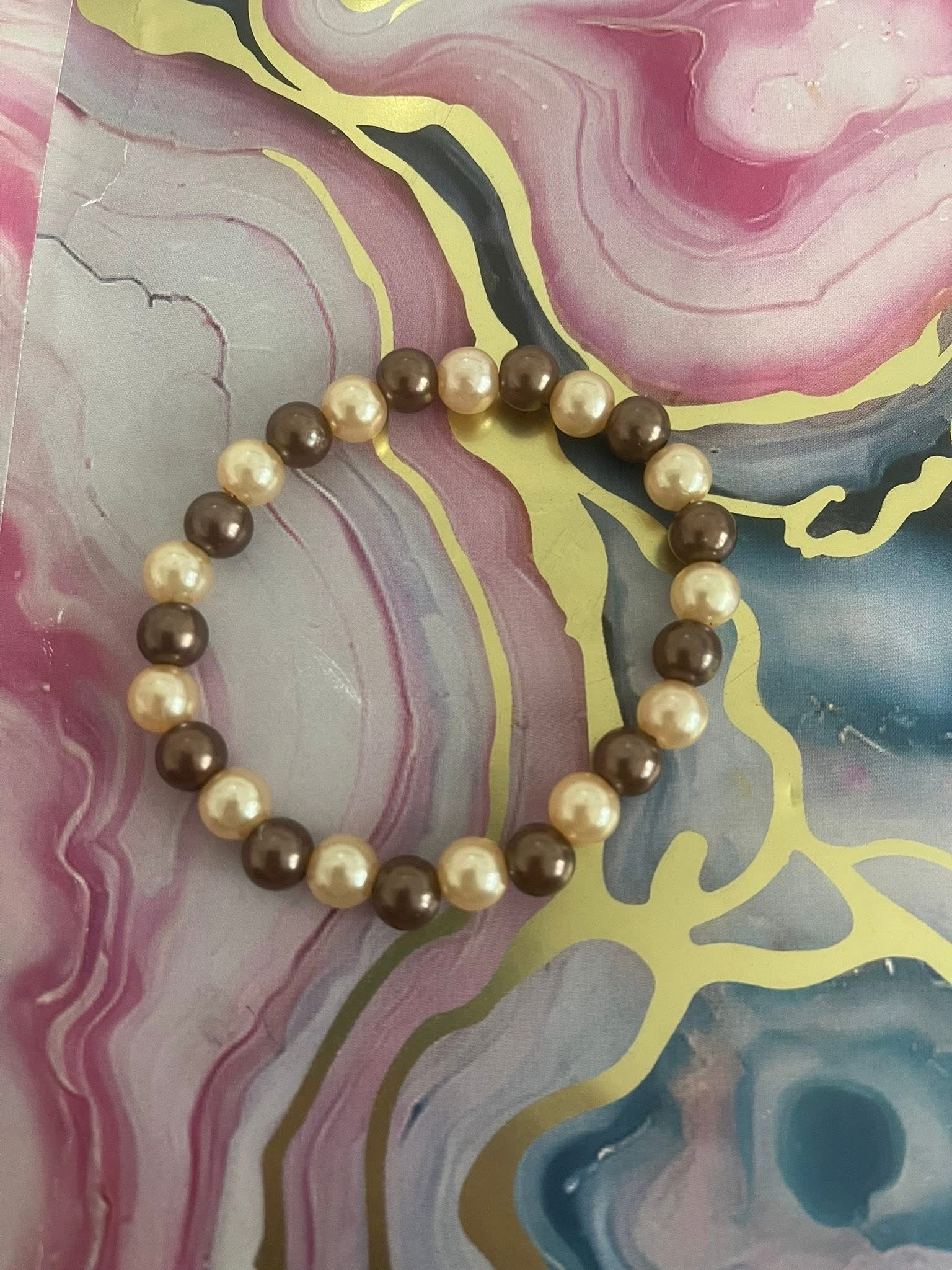 #82 Brown & Light Brown Bracelet