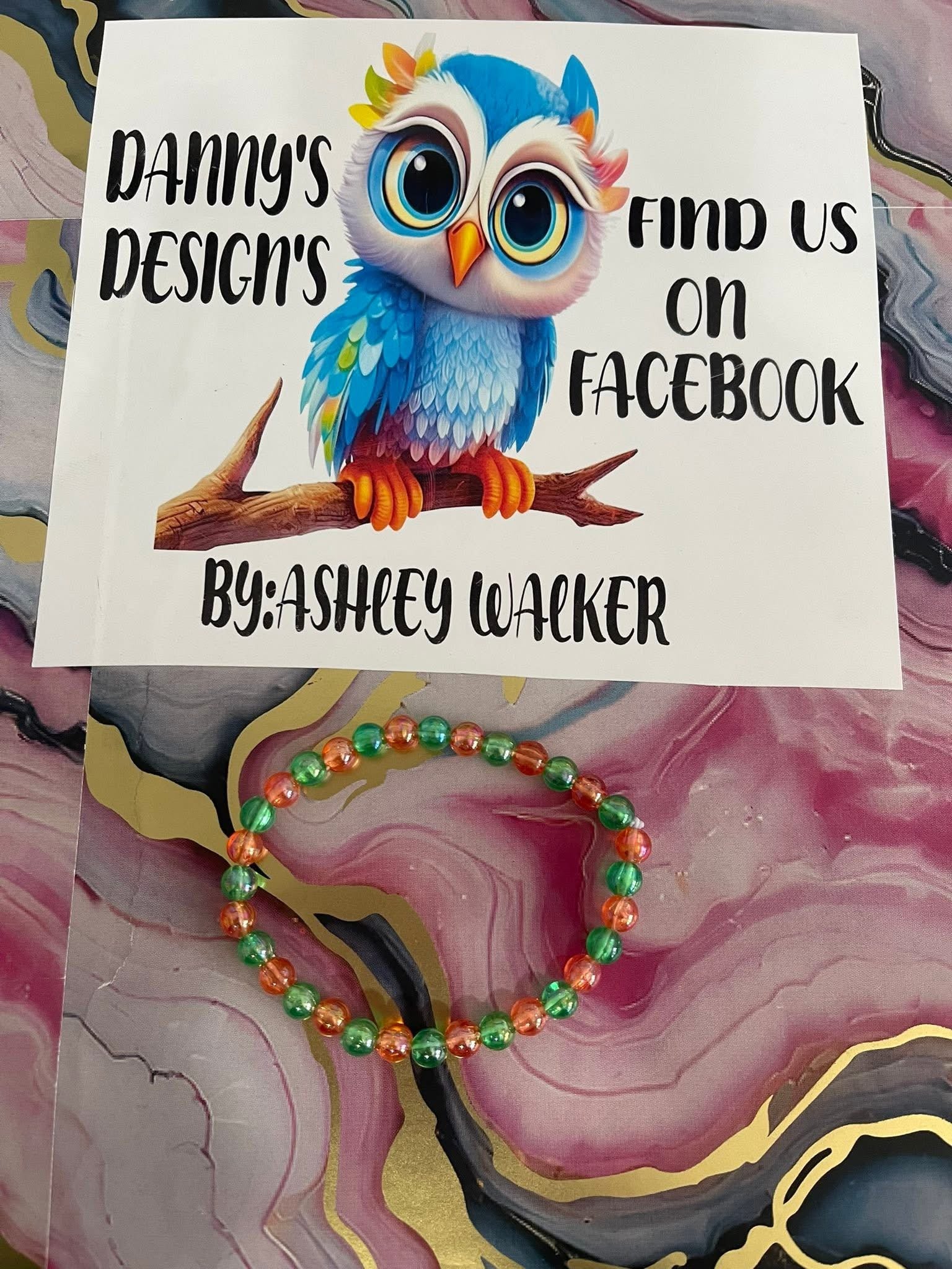 #81 Orange & Green Bracelet