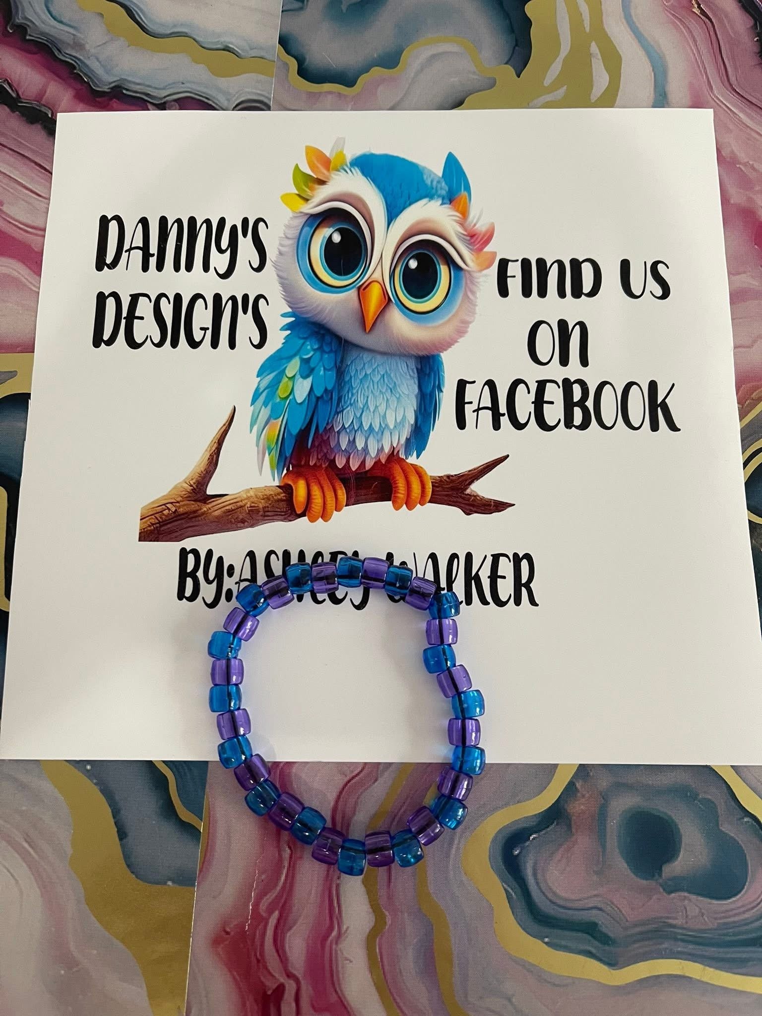 #61 Dark Blue & Purple Bracelet