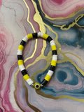 #27 Yellow Black & White Eye Bracelet