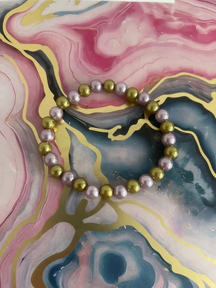 #85 Green & Purple Bracelet