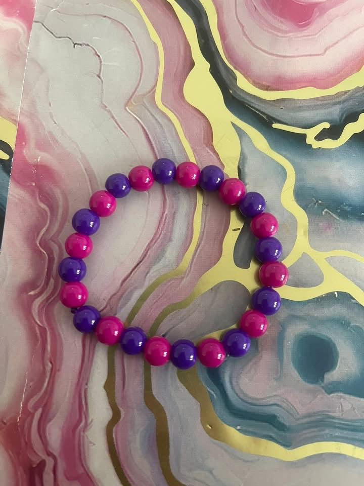 #106 Pink & Purple Bracelet