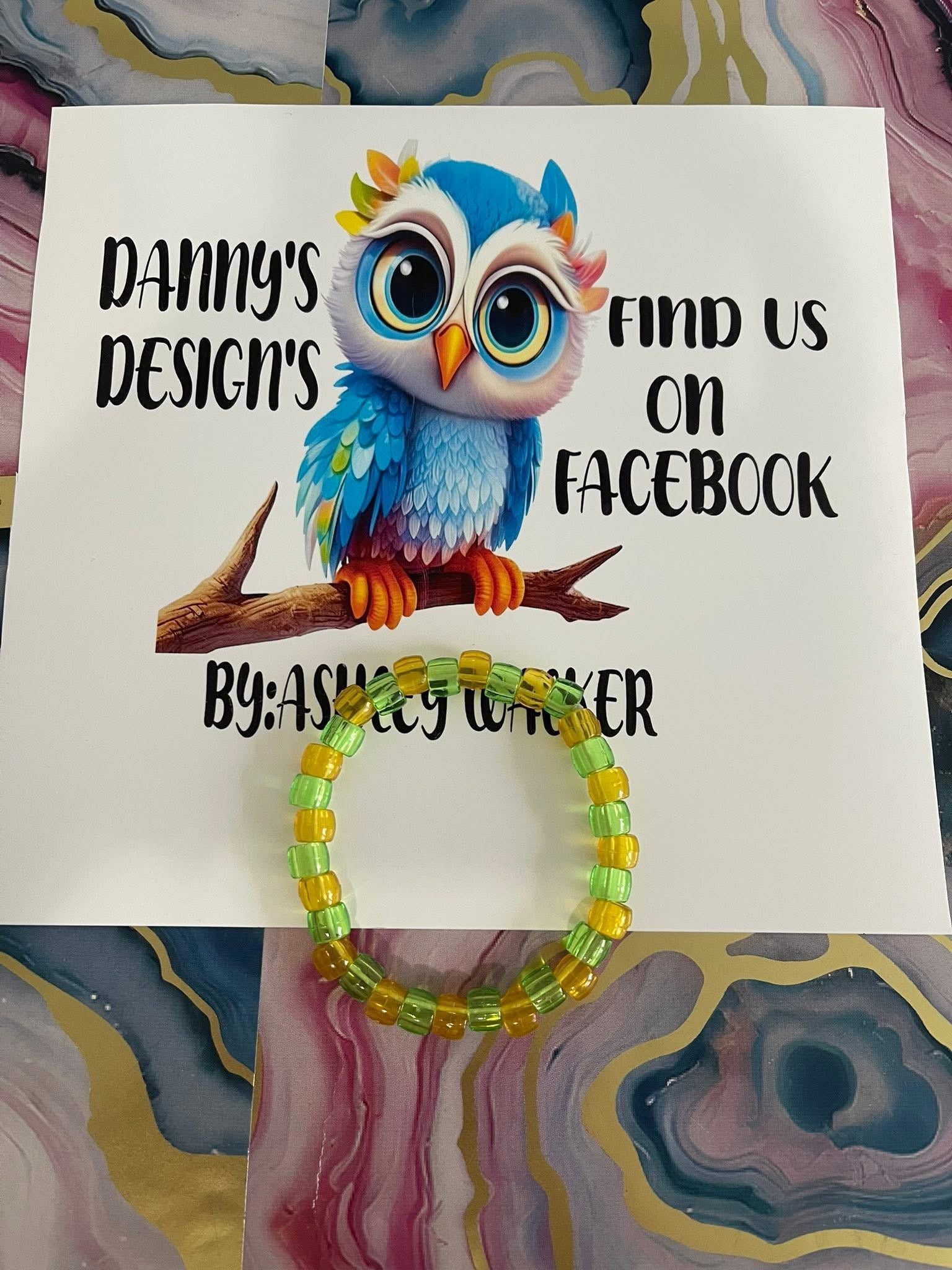 #91 Yellow & Lime Green Bracelet