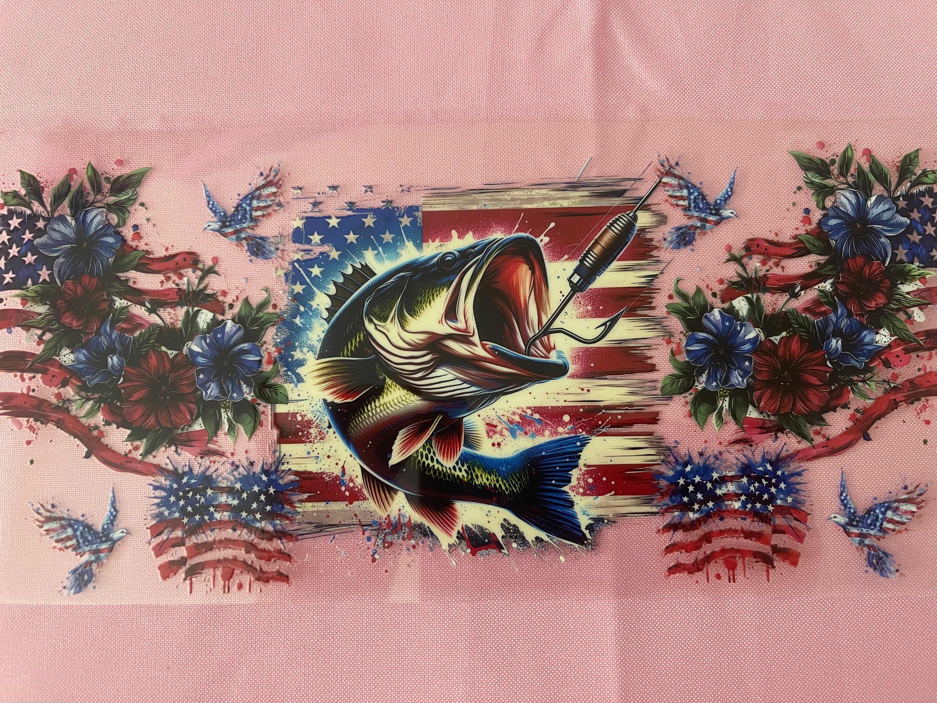 #141 USA Fisher~~Uv DTF Cup Wrap