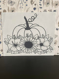 Flower Pumpkin~~Screen Print T-shirt Design