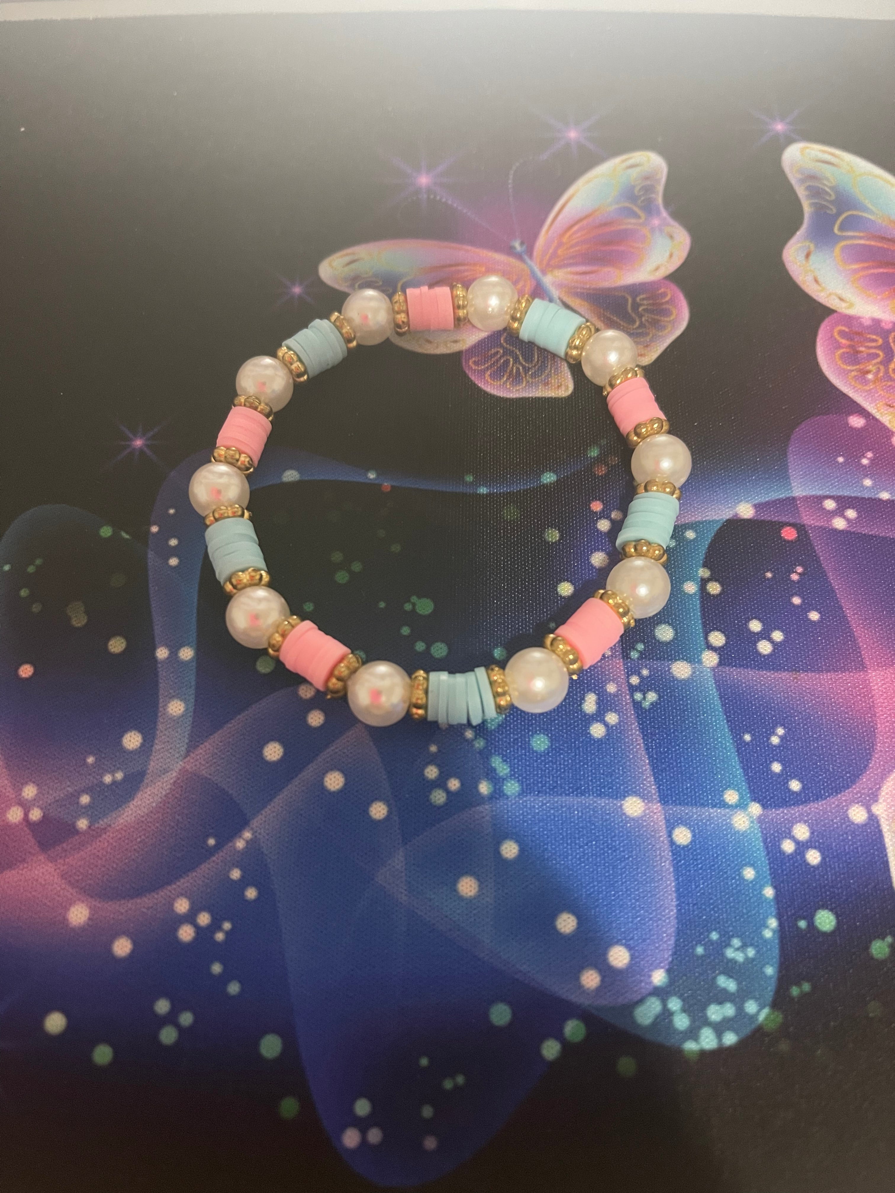 #14 Baby Pink & Baby Blue Bracelet
