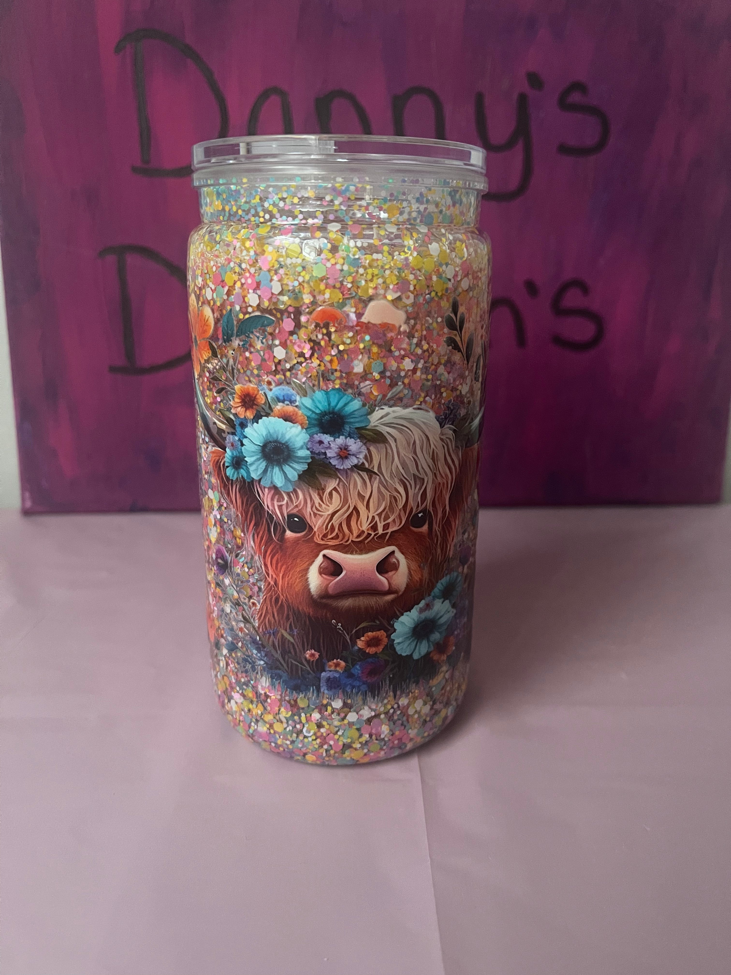 Highland cow floral