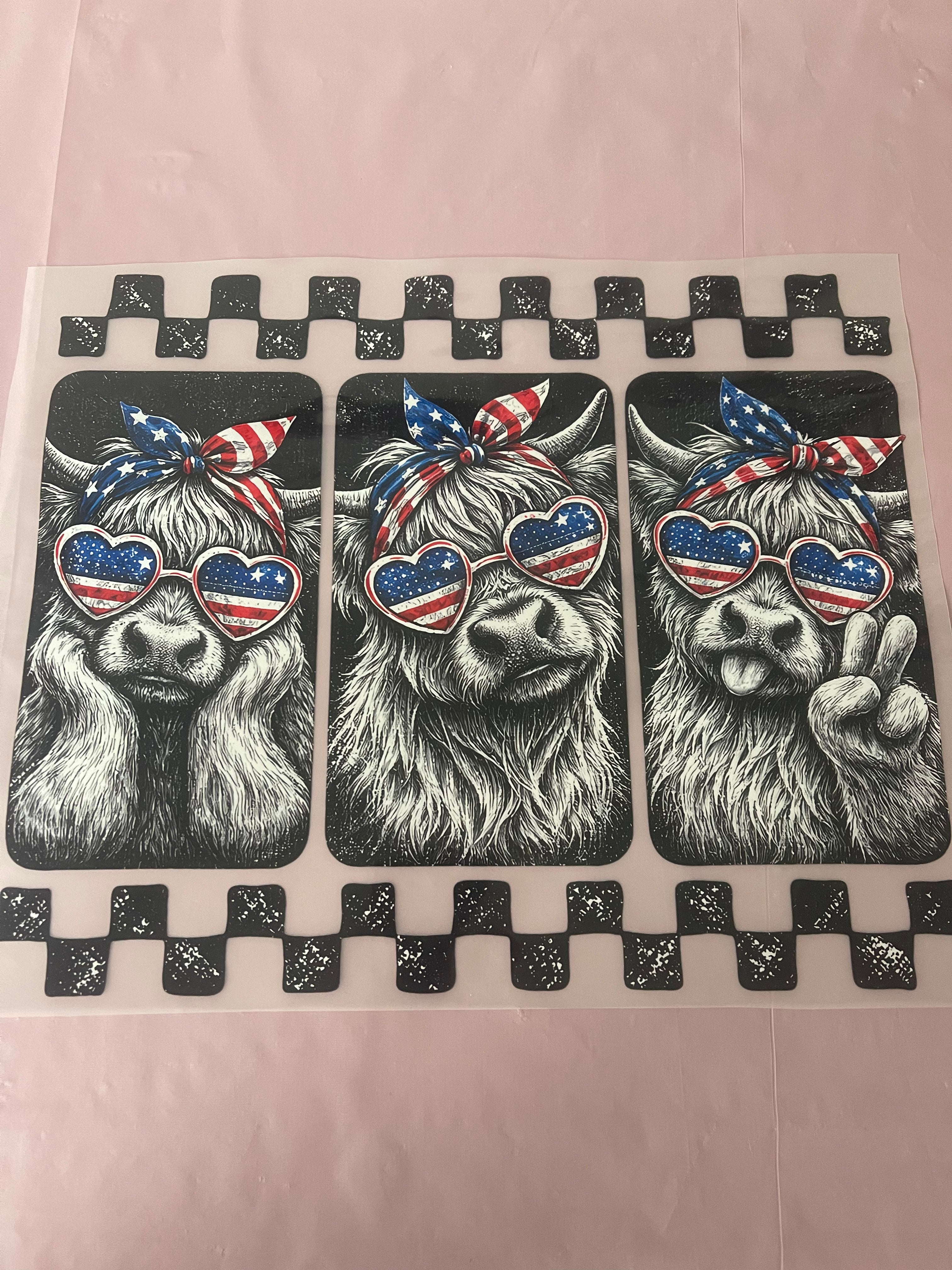 USA Cow~~Dtf T-shirt Design