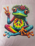 Peace Tie-dye, Frog~~Dtf T-shirt Design