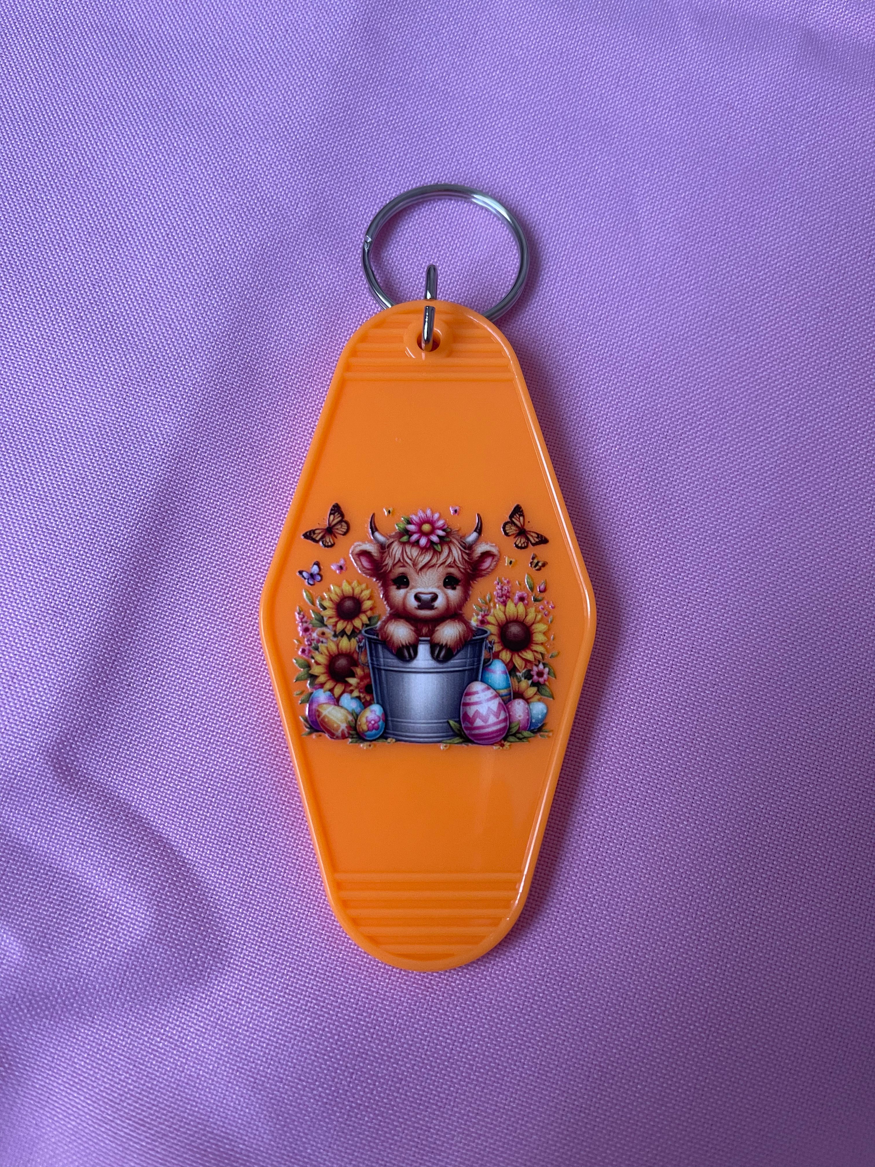 #126 Cow in Bucket~~Keychain