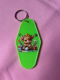 #141 Flower Cow~~Keychain