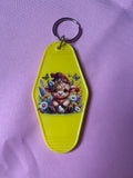 #142 Highland Cow Hat~~Keychain