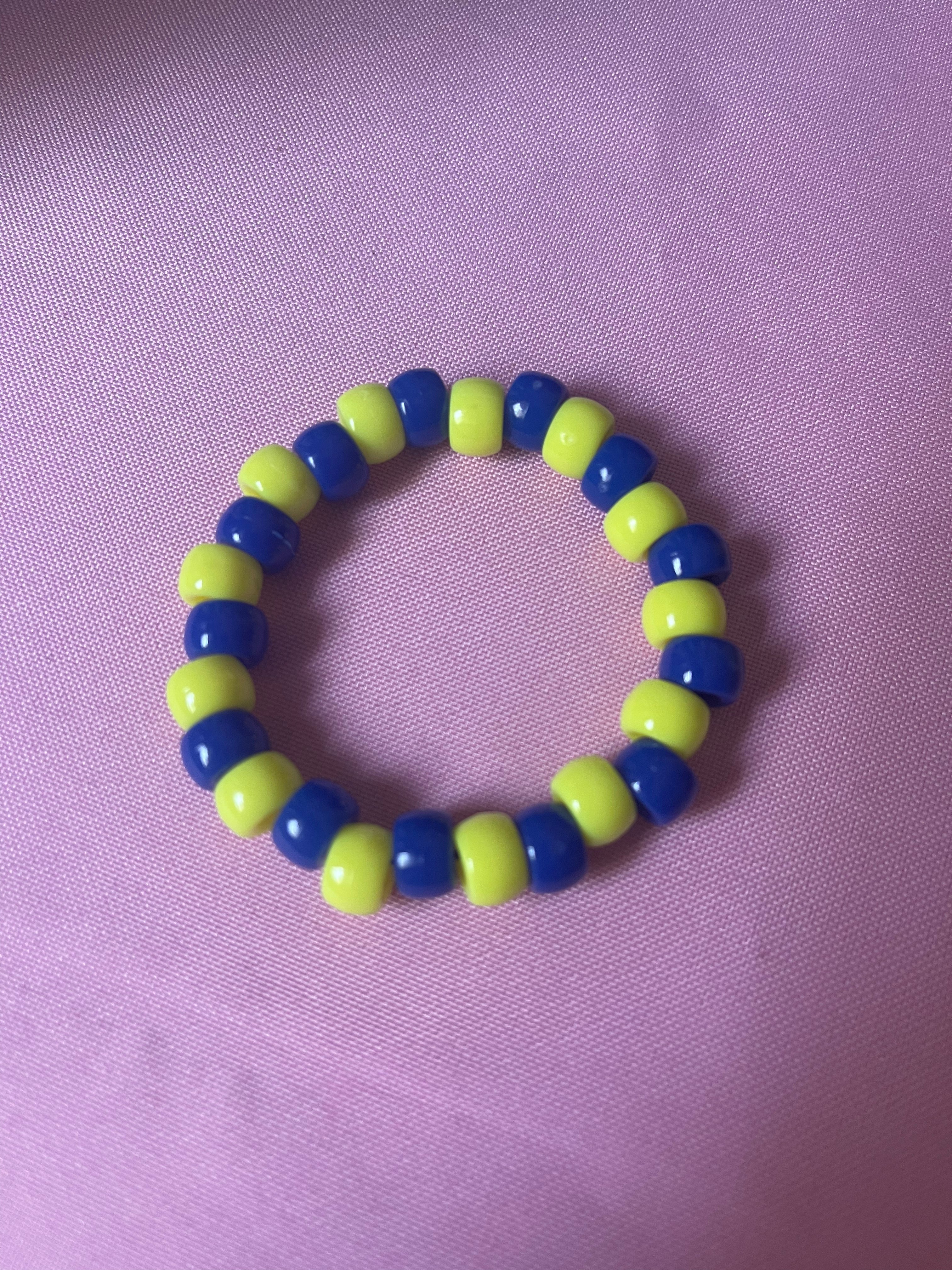 #18 Yellow & Dark Blue~~Bracelet