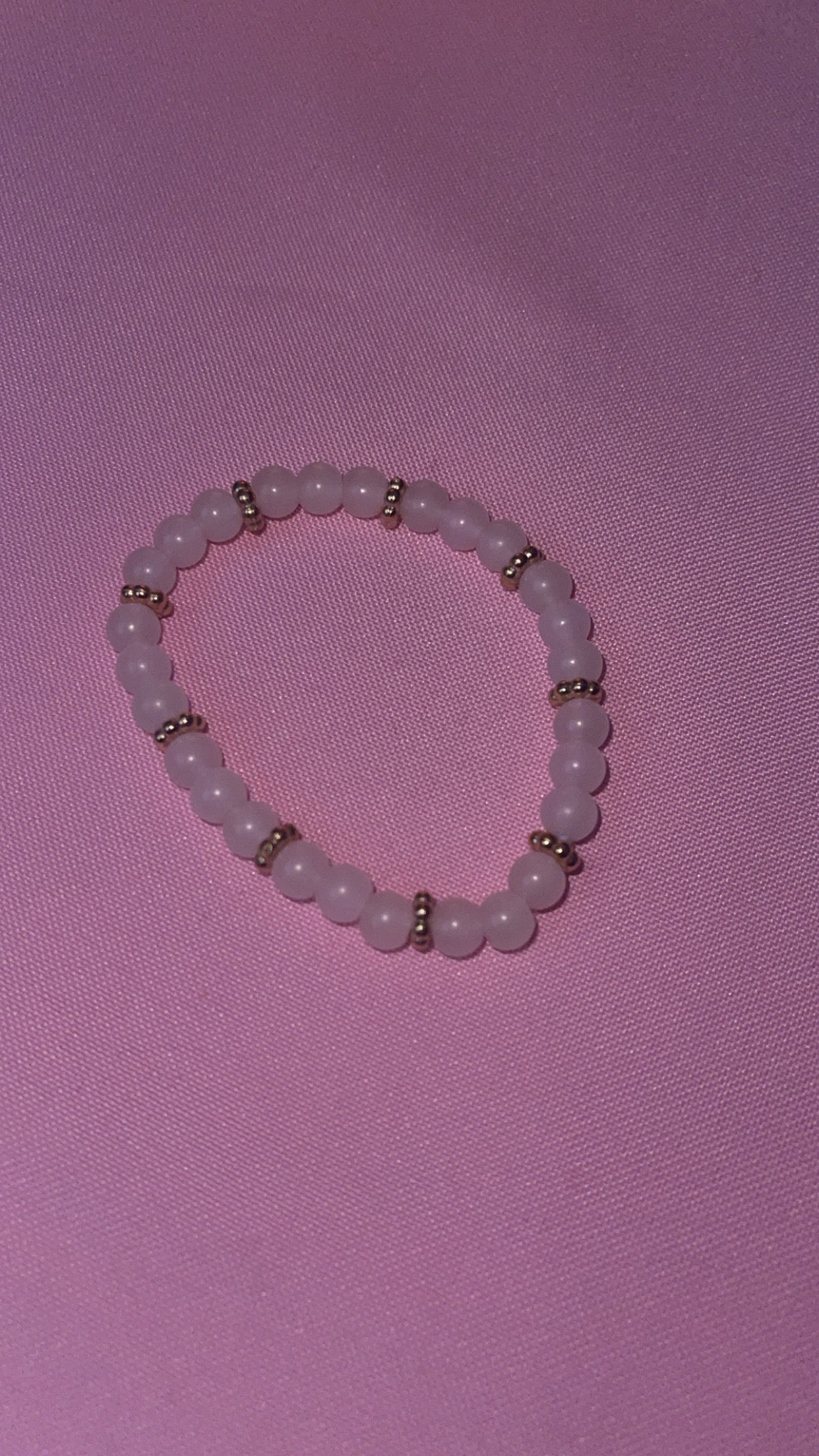 #228 Matte Pink & Gold~~Bracelet