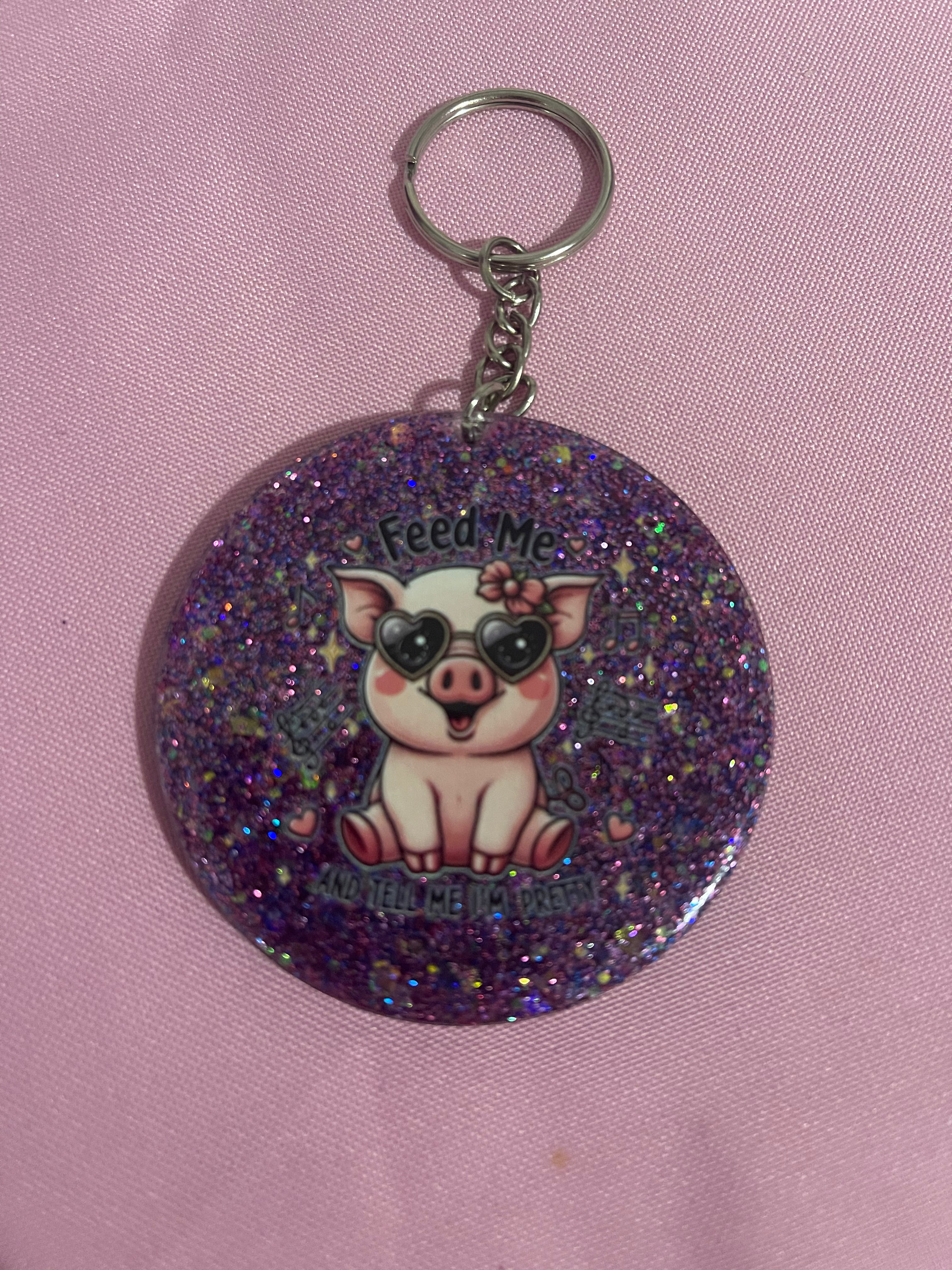 #170 Glows in the Dark Feed Me & Tell me I’m pretty~~Keychain