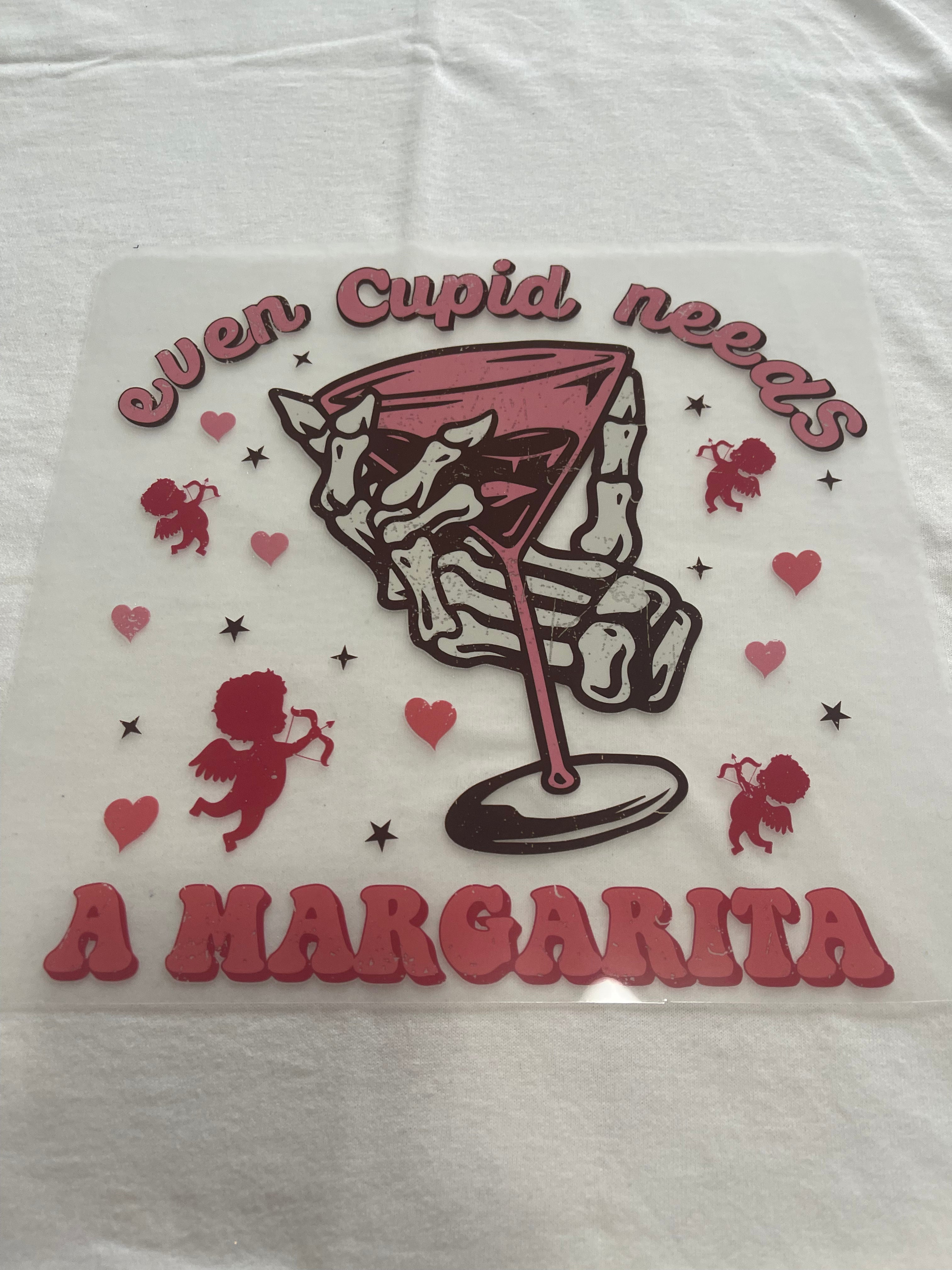 Even Cupid Needs a Margarita~~Dtf t-shirt Design